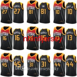 Hommes Donovan 45 Mitchell Mike 00 Clarkson Rudy 10 Conley Jersey 27 Gobert 17 Udoka Azubuike 15 Derrick Favors Basketball Maillots Taille S-5XL