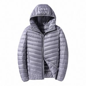 Hommes Down Coat 2023 Automne et hiver Light Down Jacket Hommes à capuche Sports Casual Grande taille Fi Manteau Hommes Vêtements d'hiver X06U #