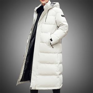 Hommes doudoune longue Parka manteau 80% blanc duvet de canard manteau hommes vêtements d'hiver blanc veste à capuche pardessus hommes mode 211008