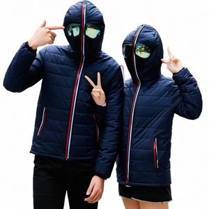 Mannen Donsjack Winter Nieuwe Mannelijke Casual Capuchon met Bril Outwears Jas Warme Overjas man coole jas waterdichte outdoor jas S81y #