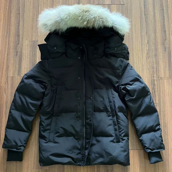 Men Down Jackets Puffer Jacket Real Coyote Fourrure Designer Homme Outdoor coupe-vent Jassen vêtements d'extérieur à capuche Fourrure Manteau Doudoune Manteau Hiver Parka Doudoune