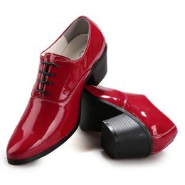 Mannen Kleding Schoenen Mode Lakleer Mannen Formele Schoenen Luxe Merk Business Office Weding Schoeisel Mannen Hoge Hakken Voor Jongens Party schoenen