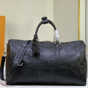 Sac à bagages design 45 cm grande capacité sac à main de voyage fourre-tout pour femmes et hommes sac à bandoulière en cuir véritable sac à bandoulière inférieur sac de fitness