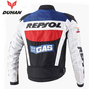 MEN DUHAN MOTOCROSS -apparatuur Beschermt Repsol Motorcycle Jacket Motor Jackets Motorcyclist Sport Moto Kleding Oxford 240402