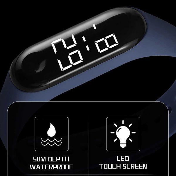 Hommes Montre Électronique LED Affichage Numérique Sports pour Femmes Bracelet En Silicone Montre-Bracelet Décontractée Bracelet Montre Drop Ship