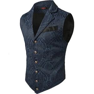 Men Elegant Vest Flower Slim Fit Male Suit Waistcoat Dress Formal Jacket for Wedding Casual Vintage 240125