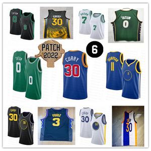 Stephen 30 Curry City Edition Camiseta de baloncesto Golden State Klay 11 Thompson 3 Poole Draymond 23 Green Sewn Boston Jayson 0 Tatum Jaylen 7 Brown Maillots de basket