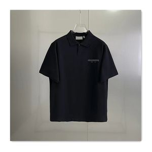 Camiseta de esse para hombre, camiseta de diseñador para hombre, algodón de gran tamaño, cuello polo, letra, manga corta, pareja a juego, camisetas casuales versátiles de alta calidad, polos sueltos multicolores para hombres