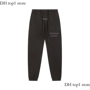 Hommes essentielspants en molleton en molleton de survêtement pantalon à cordon double ligne couple pantalon houblon poches de couture latérale légères pantalons de rue lâche pantjk Essenti 539