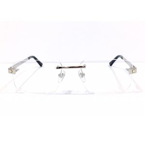 Men -bril bril frames rechthoekige zilver transparante optische glazen frames bril met eenmachtige zonnebrillen ontwerpers met doos