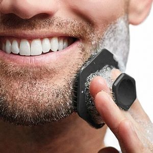 Hombres Cepillo de limpieza facial Scrubber Silice Miniatura Cara Limpieza profunda Afeitado Masaje Cara Exfoliante Cepillo Limpiador facial C1h0 #