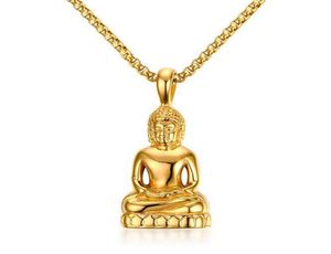 Mannen Faith ketting Kwaliteit Goldcolor roestvrijstalen boeddhisme hanger ketting voortreffelijke religie sieraden ketting nooit fade3868758