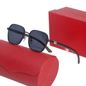 Hommes Célèbre Marque Designer Lunettes De Soleil De Mode De Luxe Or Vintage Rétro Cadre Carré En Métal Forme Femmes Homme Classique Lunettes De Soleil Lunettes UV Lentille Boîte D'origine