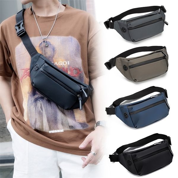 Hommes Fanny Pack adolescent Sports de plein air en cours d'exécution cyclisme taille sac mâle mode épaule ceinture voyage téléphone pochette s 220813