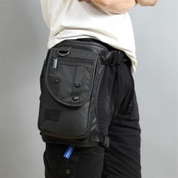 Hombres Fanny Paquete de cintura Bolsa de pierna impermeable Drop Messenger Bolsas de hombro Viaje Motocicleta Táctica Bolsa de pecho Bum Cinturón de cadera Monedero T20243V