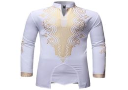 Hommes mode design africain décontracté à manches longues chemise blanche hommes robe chemise hommes chemises décontracté grande taille harujuku6423982