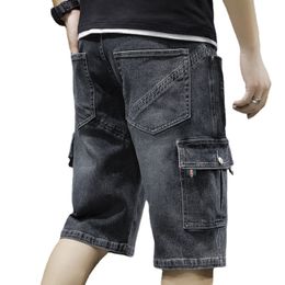 Männer Fashion Cargo Jean Shorts Herren Mult -Taschen -Boardshorts Shorts Denim -Reithose Lose Shorts Jeans für Männer