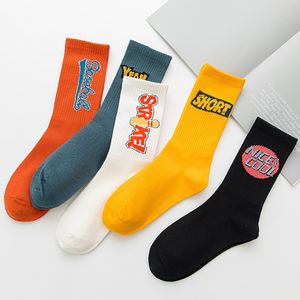 Hommes mode Harajuku unisexe chaussettes amusantes rue hip hop heureux skateboard chaussettes équipe de sport chaussettes drôles guêtres EU36-44