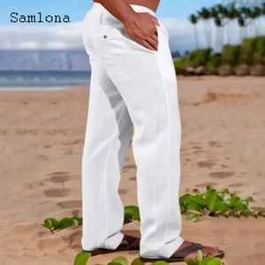 Hommes Fashion Loison Pantalon en lin en coton