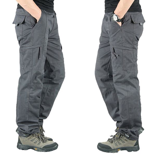 Hommes Mode Militaire Long Pantalon Chaud Coton Kaki Pantalon Hommes Pantalon Cargo Homme Printemps Automne Tactique Cargo Pantalon 201109