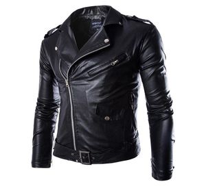 Hommes mode PU veste en cuir printemps automne nouveau Style britannique hommes veste en cuir moto veste mâle manteau noir marron M3XL7103921