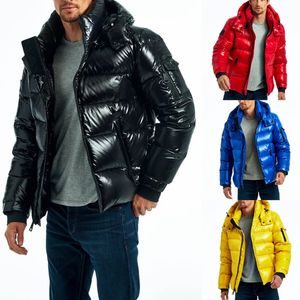 Piumino moda uomo invernale caldo leggero cappotto a bolle grande vendita abbigliamento uomo solido tasca con cerniera Parka cappotti capispalla 201209