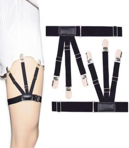 La chemise de mode masculine reste la ceinture avec des clips de verrouillage non glissants gardez la chemise cachée à la jambe coiffure jarreteaux strap8030489