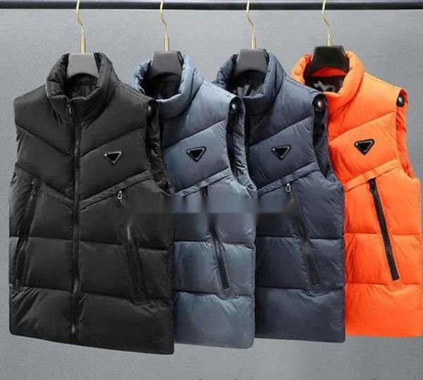 Hommes Mode Gilets Hiver Down Gilet Qualité Femmes Vêtements d'extérieur Hommes Parkas Unisexe Manteaux Couleur Contrastée Casual Lettre Motif M L XL XL 3XL 4XL 5XL 6XL 7XL 8XL