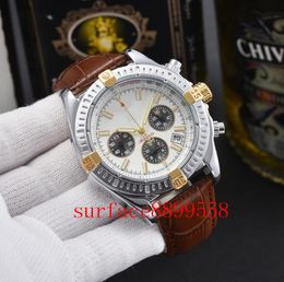 Moda masculina relógios de pulso relógio de luxo couro NAVITIMER 1884 esportes cronógrafo 42mm automático