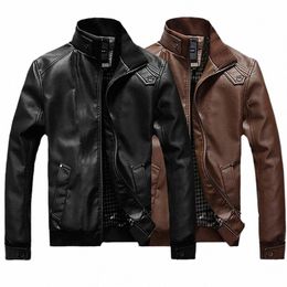 Men Faux Leather Jacket Motorcycle Men Slim Fit Stand Kraag Pu Jacket Jaqueta de Couro Masculina Outwear Male Pu Leather Coat 03mf#