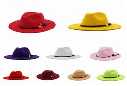 Men Fedora Hat for Gentleman Woolen Wide Brim Jazz Church Band Band Wide Flat Brim Jazz Hats Estyly Trilby Panama Caps Accesorios6005828