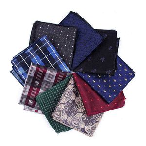 Mannen passen formeel feestvierkant zakdoeken hanky nek stropdas heren bruiloft pocket square luxe paisley gestreepte zakdoek j220816