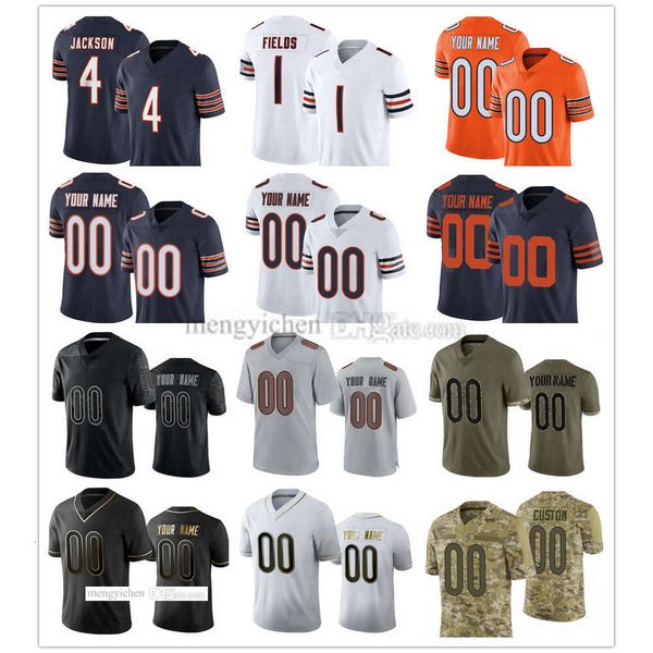 Maillots de football pour hommes 10 Chase Claypool 85 Cole Kmet 1 Justin Fields 4 Eddie Jackson 11 Darnell Mooney 24 Khalil Herbert 2 DJ Moore 9 Jaquan Brisker 49 Tremaine Edmunds