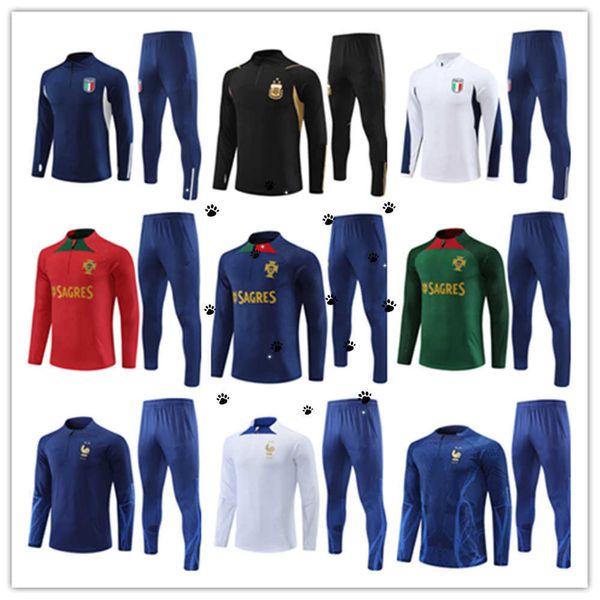 Chándal de fútbol para hombres, traje de entrenamiento de fútbol, chaqueta, kit de jersey, conjunto para niños, camisetas para hombres, chándales, conjuntos para correr, survetement foot chandal tuta