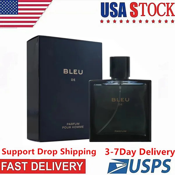 Fragancia para hombres 30ml Perfume azul Eau De Parfum Toilette Olor duradero 100ml Bleu De Paris Marca Hombre Homme Spray Colonia Envío rápido