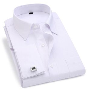 Men French Cufflinks Shirt Men039S strepen shirt met lange mouwen casual mannelijk merk shirts slanke fit Franse manchet shirts cx200801954448