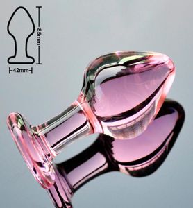 Men Gay Pink Crystal Butt Plugs Set Pyrex Glass Anal Dildo Ball Bead Fake Penis Female Masturbation Sex Toy Kit voor volwassen vrouwen1308954