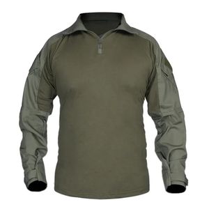 Hommes Gear Army T-shirt tactique SWAT Soldats T-shirt de combat militaire à manches longues CP Chemises de camouflage Paintball T-shirts 3XL 240115