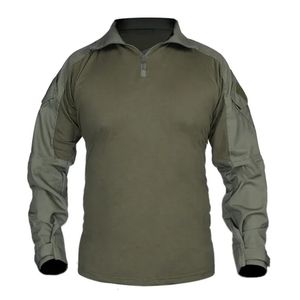 Hommes Gear Army T-shirt tactique SWAT Soldats T-shirt de combat militaire à manches longues CP Chemises de camouflage Paintball T-shirts 3XL 240118