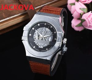 hommes Gentalmen de luxe Hommes Montre À Quartz Super Boucle En Cuir Montres-Bracelets étanches Relogio Montre mâle horloge