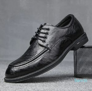 Chaussures d'affaires de mariage en cuir de vachette véritable pour hommes chaussures plates décontractées Oxford pour plate-forme pour hommes