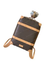 Hombres de cuero genuino bolso de doble hombro descubrimiento clásico diseñador hombre de estudiante mochila de diseño mochilas 44752 bolso de caja elegante clásica 10a