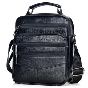 Hommes sacs à main en cuir véritable mâle de haute qualité en cuir de vachette sacs de messager hommes Ipad sac d'affaires taille moyenne porte-documents fourre-tout 240130