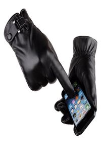 Hommes cadeau sensible écran tactile véritable noir marron gants en cuir gant imperméable pour 4028373