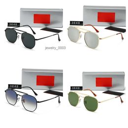 Men Glass Sungass Brand Classic Retro Sunglasses Bands Luxury Designer Horaire Rays de lunettes Métal Designers Sun Sun Sun Aaa 2foi