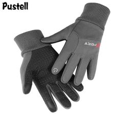 Men Gloves Pantalla táctil de otoño Sport Running Full Finger a prueba de viento Antislip Cycling Riding Fashion Warm Warm Outdoor Driving Guaves J221052087