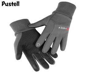 Men Gloves Pantalla táctil de otoño Sport Running Full Finger a prueba de viento Antislip Cycling Riding Fashion Warm Warm Outdoor Driving Guaves J224118152