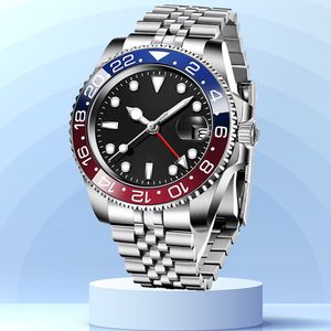 Men GMT Watch Designer Watches Pepsi Céramique Céramics 40 mm Automatic mécanical Diad Black Fashion Classic en acier inoxydable Sapphire résistant à l'eau Watch Swiss
