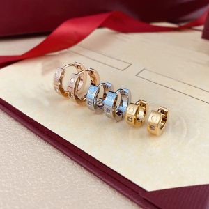 Mannen gouden diamant titanium stalen oorknopjes ontwerper sieraden voor vrouwen liefdescadeau