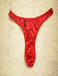 Hommes gstring sexy mâle satin satin extensible tissu string sous-vêtements knickers rouges couleurs couleurs chambre lingerie une taille 3694985